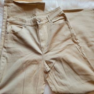 Divided H&M Tan Khaki Wide Leg Pants Size 10